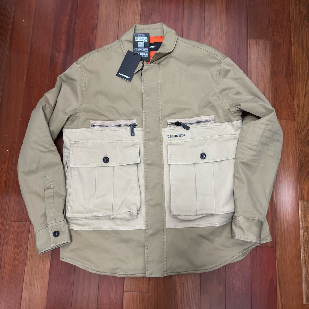 DSquared2 Natural Flap Pocket Padded Coach jacket